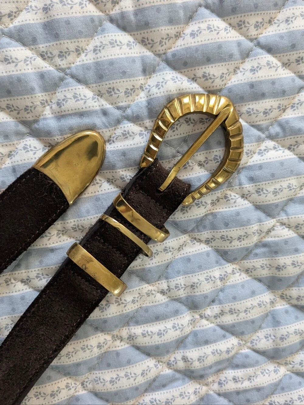 Natalie Borton Belt - Brown Suede Size 1